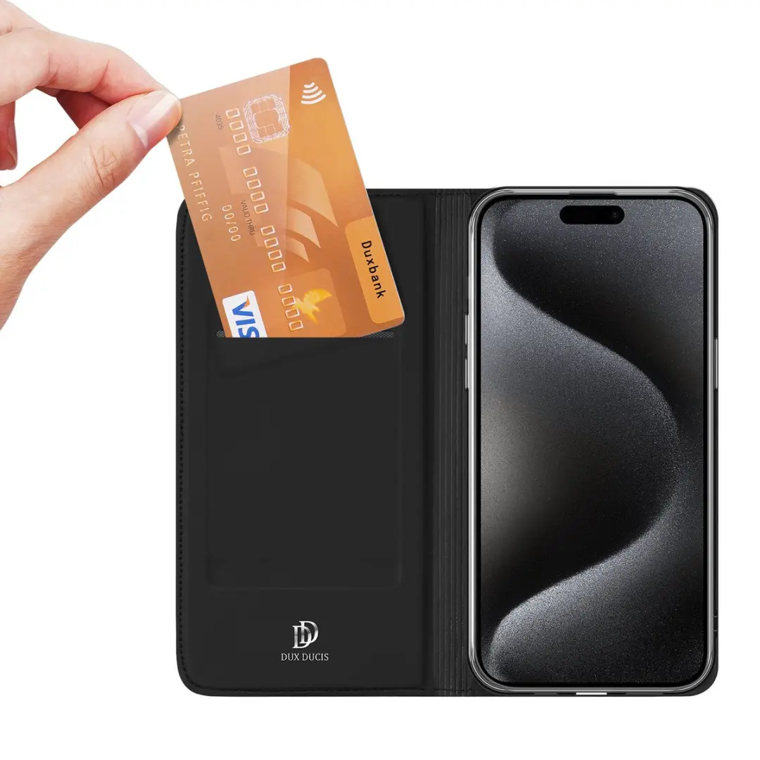 Dux Ducis iPhone 15 Pro Hoesje - Zwart - afbeelding 6 van 6