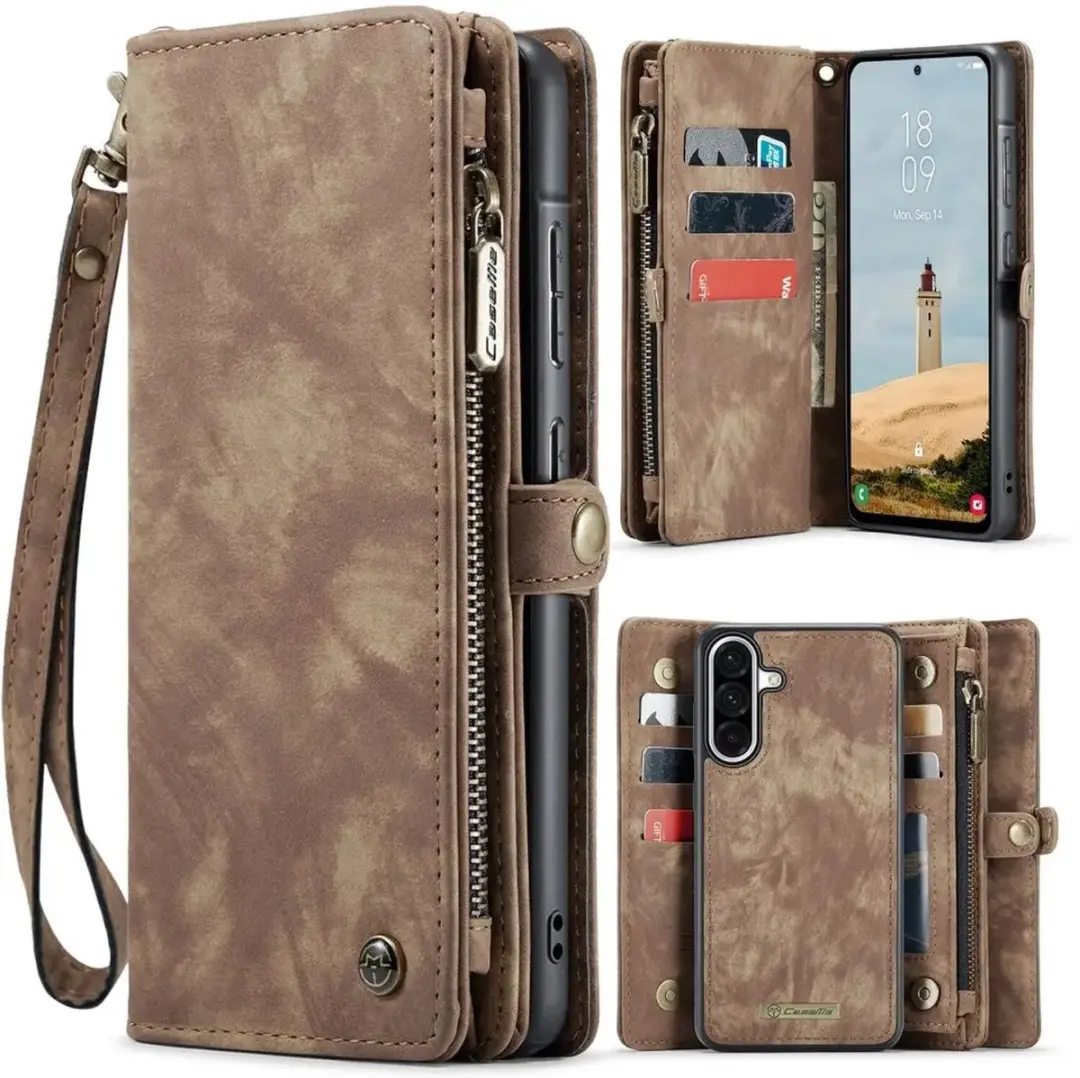 Caseme 008 Book Case Back Cover Samsung Galaxy A56 - 5 Pasjes - Bruin