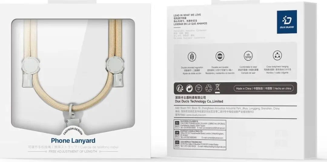 Dux Ducis Crossbody Geel - Telefoonkoord
