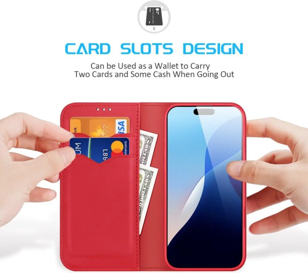 Dux Ducis Hivo Series iPhone 16 Pro Hoesje - Rood - afbeelding 6 van 6