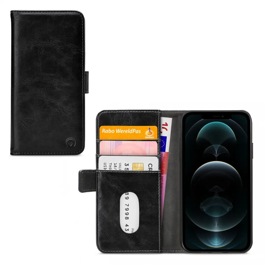 Mobilize Elite Gelly Wallet Book iPhone 12 Pro Max Hoesje - mpn-8718256935169 - Zwart