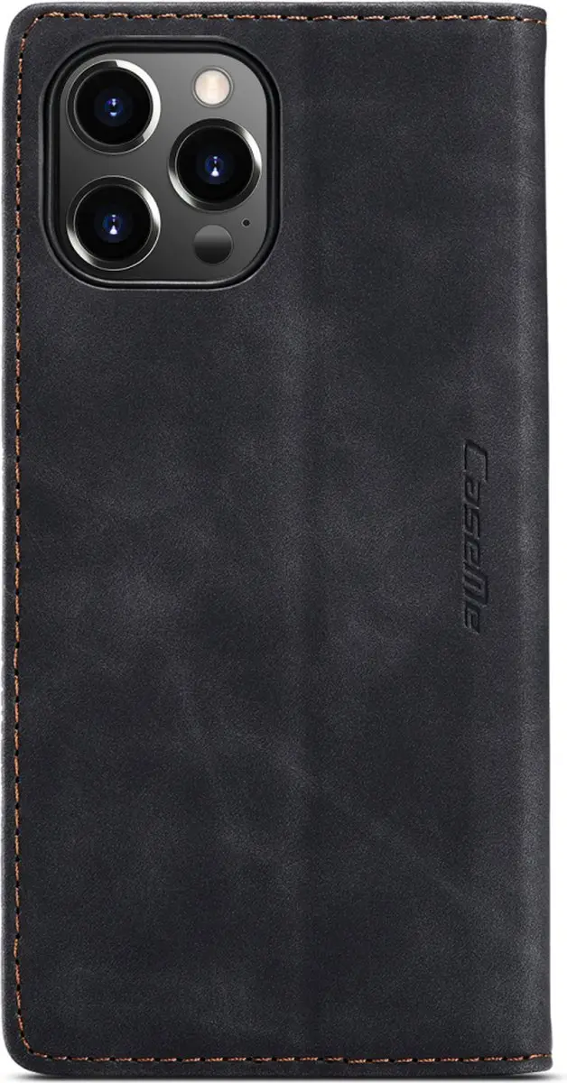 Caseme Retro Wallet Case CSM-39252 - iPhone 15 Pro Max - 2 Pasjes - Zwart - afbeelding 6 van 6
