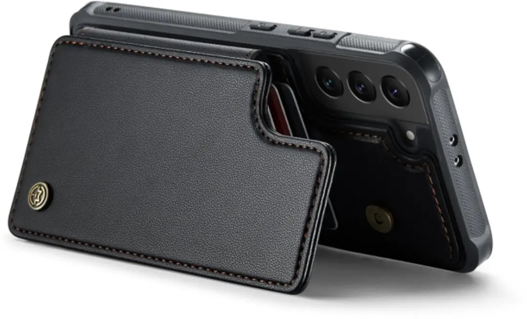 Caseme Luxe Portemonnee Backcover Galaxy S21 FE - Anti-RFID - 4 Pasjes - Zwart