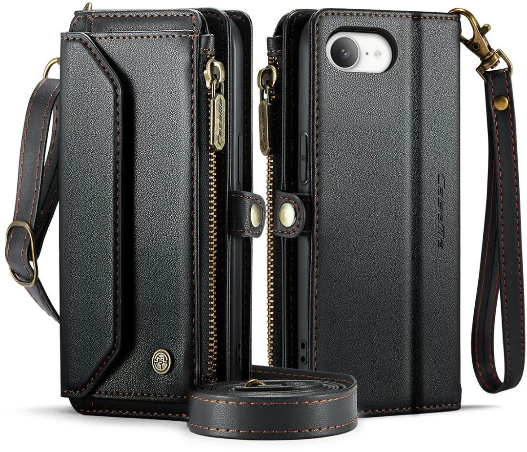 Caseme Hoesje iPhone 16e Portemonnee - 8 Pasjes - Zwart CSM-AI16EB - afbeelding 6 van 6