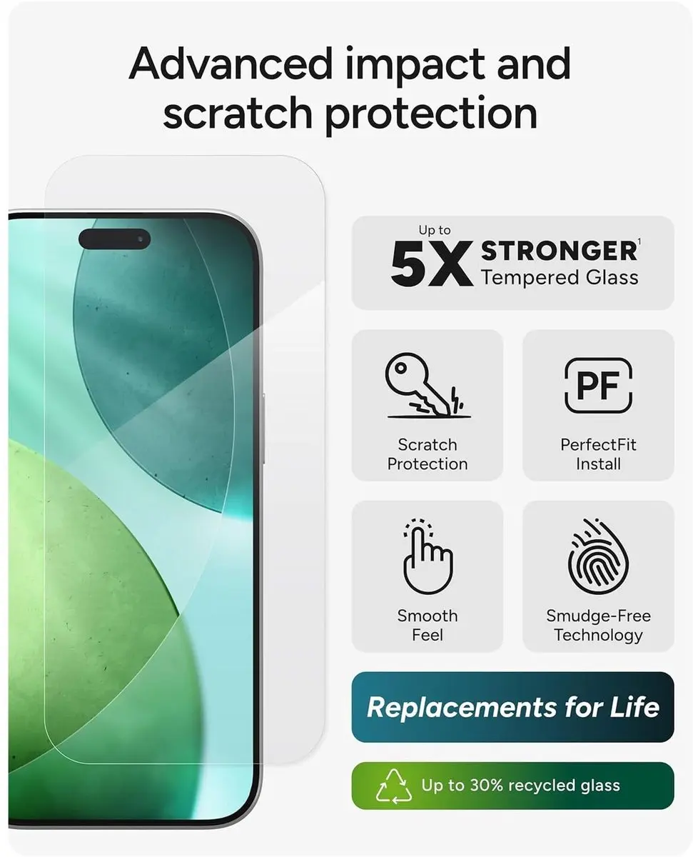 ZAGG InvisibleShield Glass Elite iPhone Air Tempered Glass - afbeelding 6 van 6