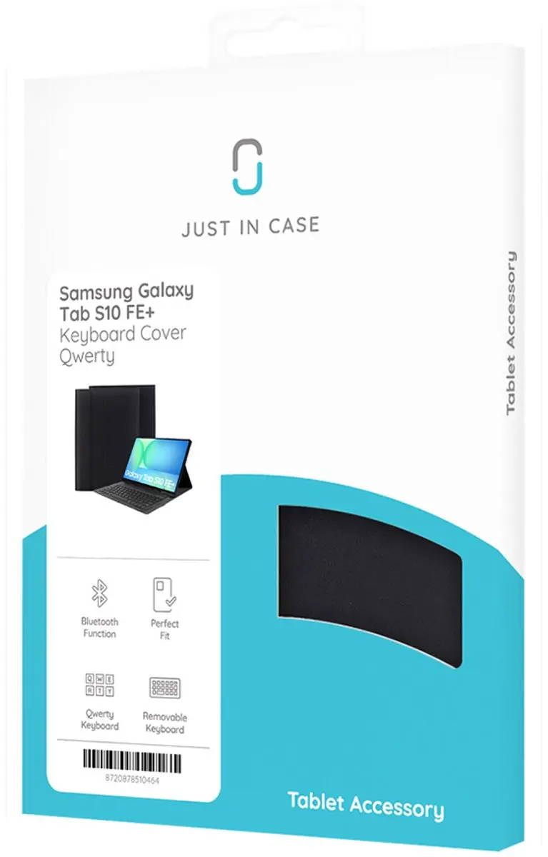 Just in Case 8510464 Tablethoes met Toetsenbord - Samsung Galaxy Tab S10 FE Plus - Zwart