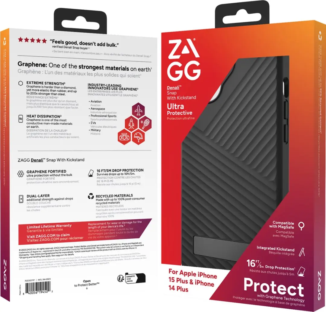 ZAGG Denali Snap KS iPhone 15 Plus Hoesje - Zwart