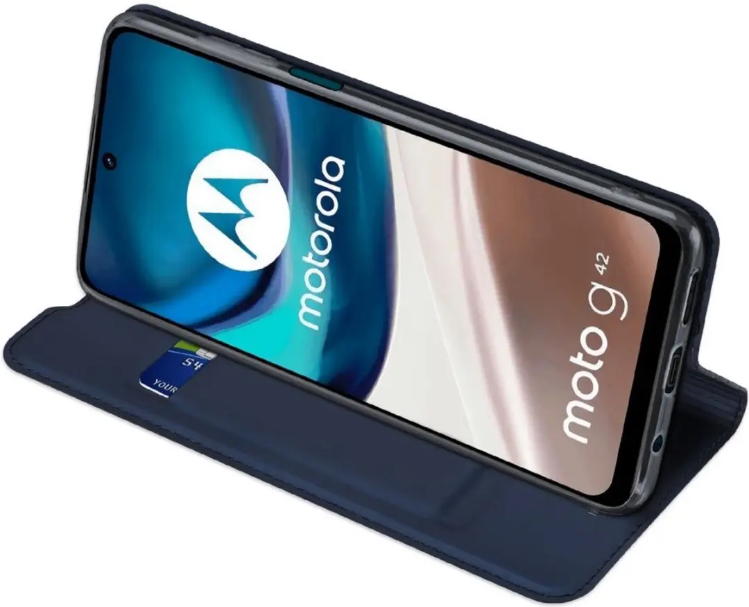 Dux Ducis Skin Pro Moto G42 Wallethoes - Blauw - afbeelding 6 van 6