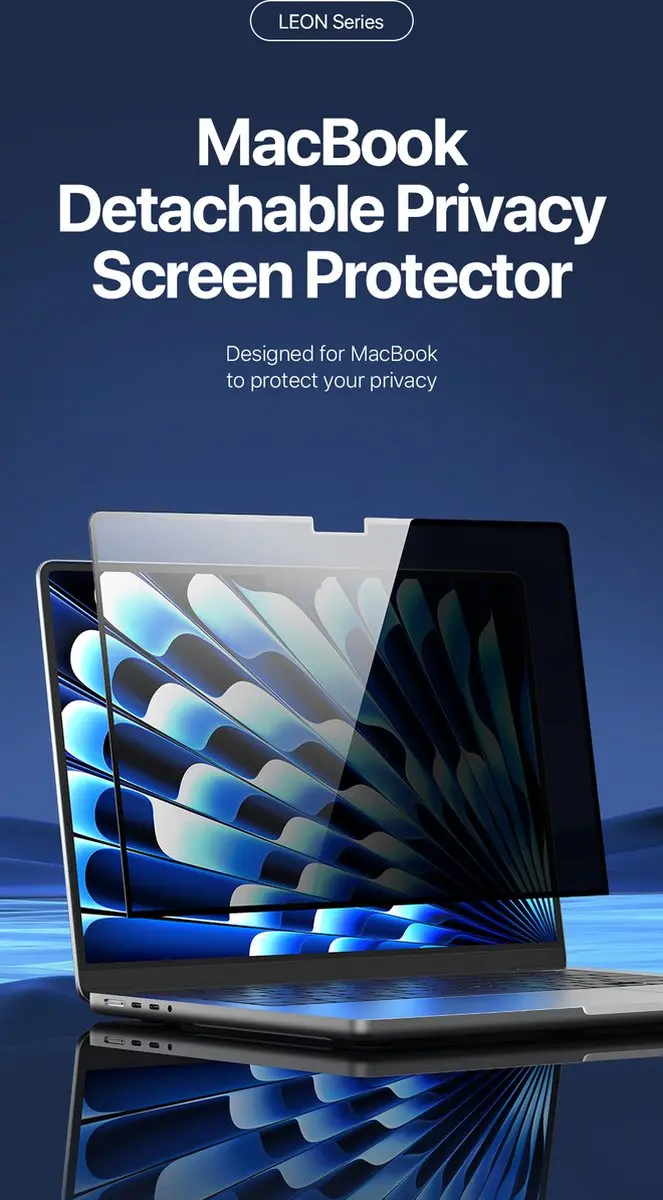 Dux Ducis Privacy Screenprotector MacBook Air 13.6 2022/2024 - Zwart
