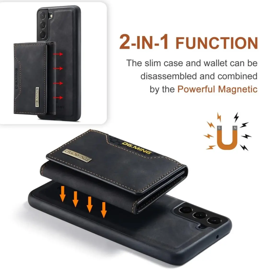 Caseme DG Ming Hoesje Samsung Galaxy S24 - Magnetisch Portemonnee - 4 Pasjes - Zwart