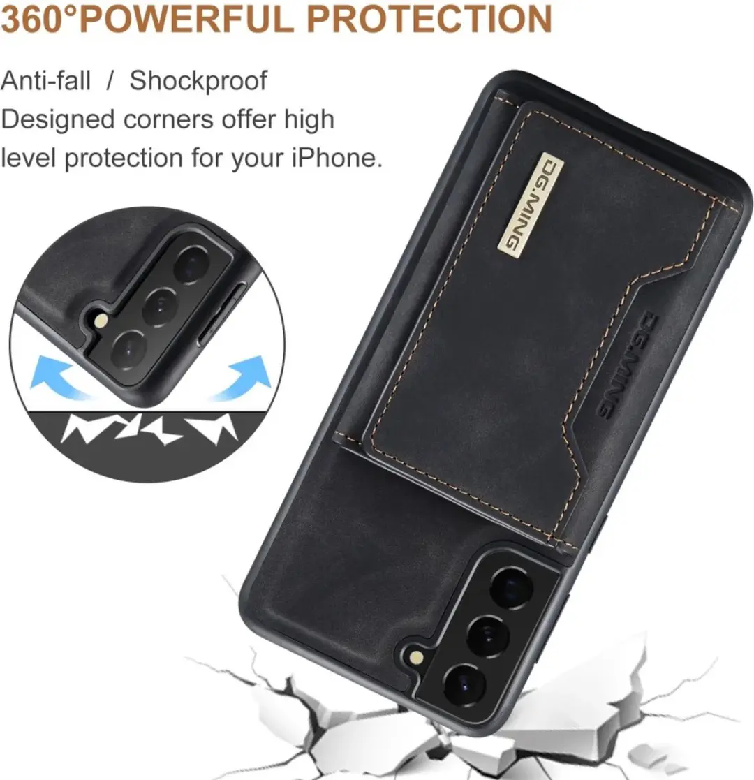 Caseme DG Ming Hoesje Samsung Galaxy S24 - Magnetisch Portemonnee - 4 Pasjes - Zwart