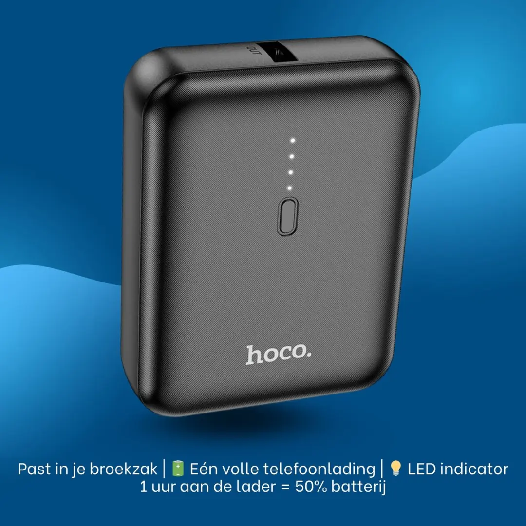Hoco J96B Strider Powerbank 5000mAh - 18.5W - Zwart