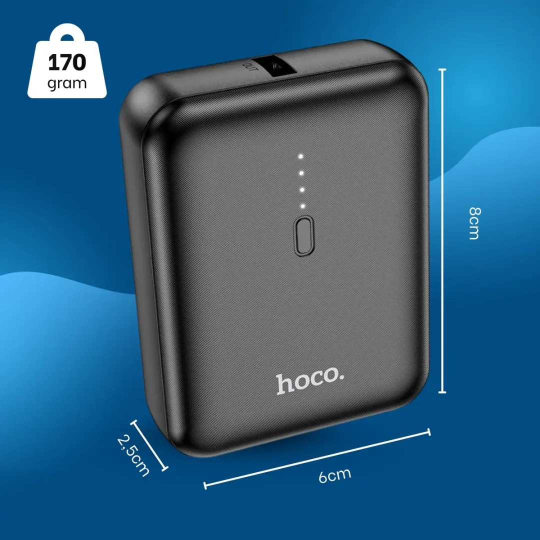 Hoco J96B Strider Powerbank 5000mAh - 18.5W - Zwart
