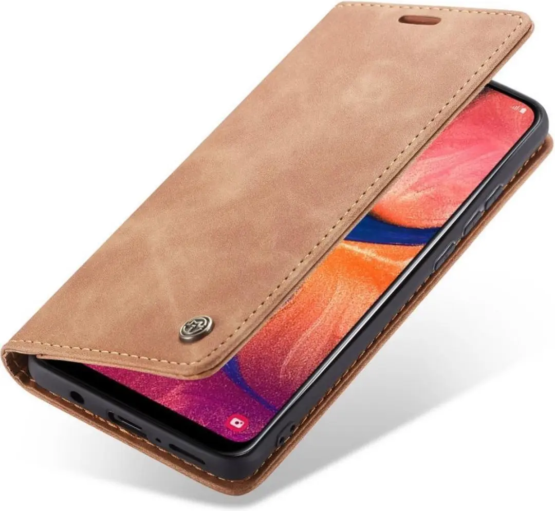 Caseme Book Case Samsung Galaxy A20e - 2 Pasjes - Bruin