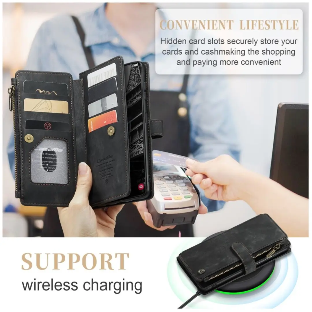 Caseme C30 Hoesje Samsung Galaxy S23 - Zwart