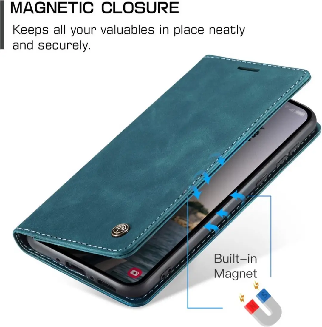 Caseme 013 Book Case Hoesje - Samsung Galaxy A35 - Blauw