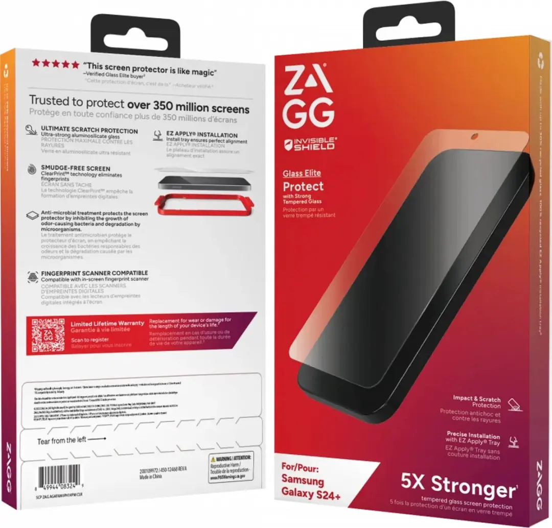 ZAGG InvisibleShield Glass Elite Samsung Galaxy S24 Plus - Beschermer