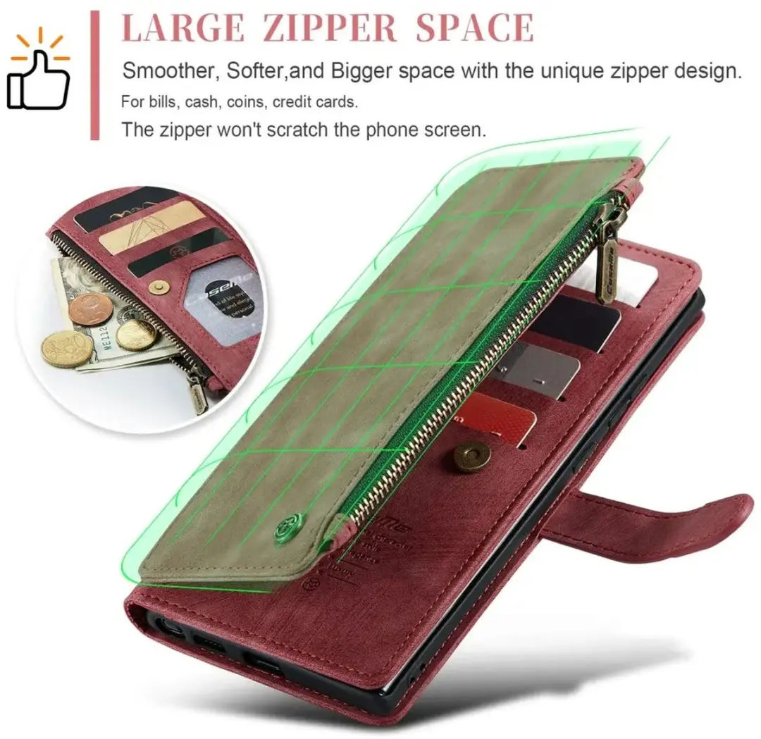 Caseme C30 Hoesje Samsung Galaxy S25 Ultra - Rood