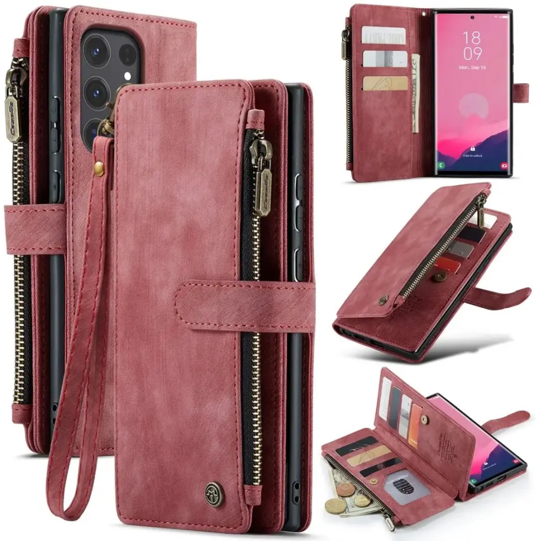 Caseme C30 Hoesje Samsung Galaxy S25 Ultra - Rood - afbeelding 6 van 6