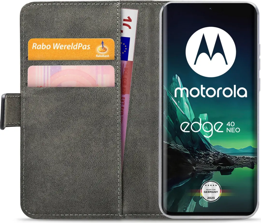 Mobilize Classic Gelly Wallet Bookcase Portemonnee - Motorola Edge 40 Neo - Zwart