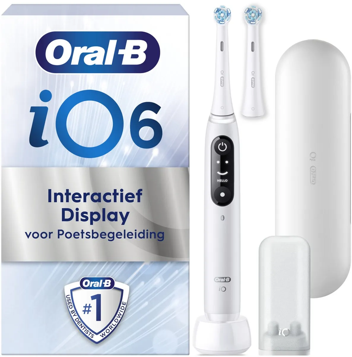 Oral-B iO6 Elektrische Tandenborstel - Wit - 2 Opzetborstels