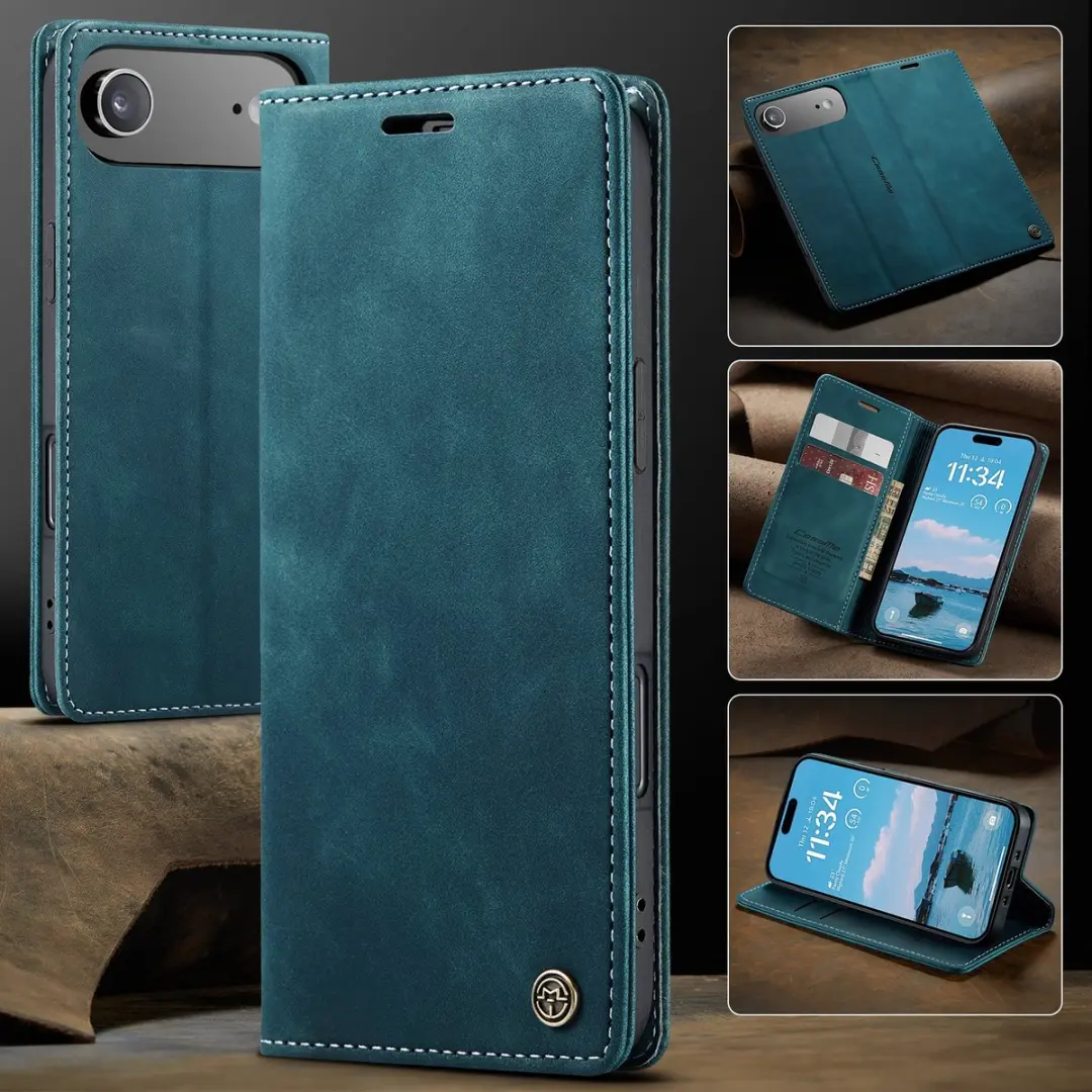 Caseme 013 Book Case Hoesje - iPhone Air - Blauw - 2 Pasjes - afbeelding 6 van 6