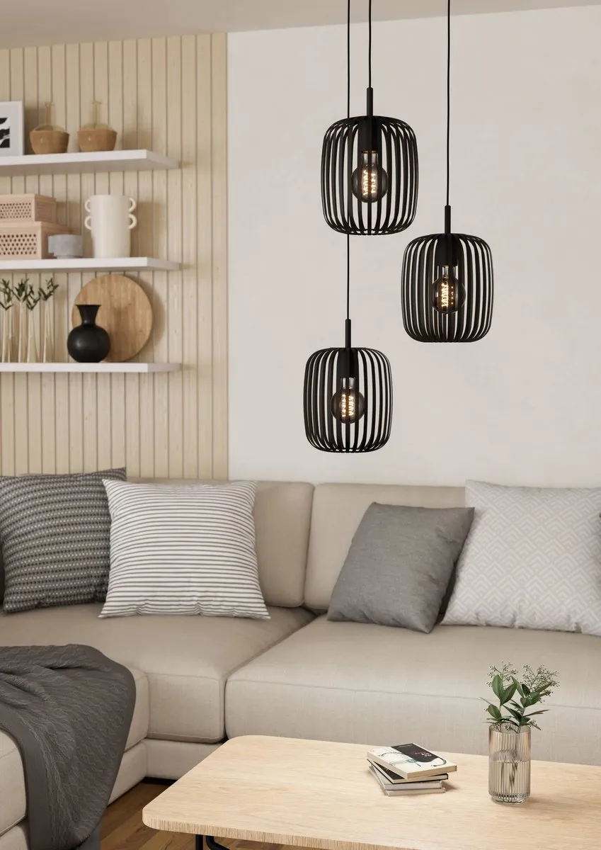 Eglo Romazzina Hanglamp E27 - Ø46cm - Zwart