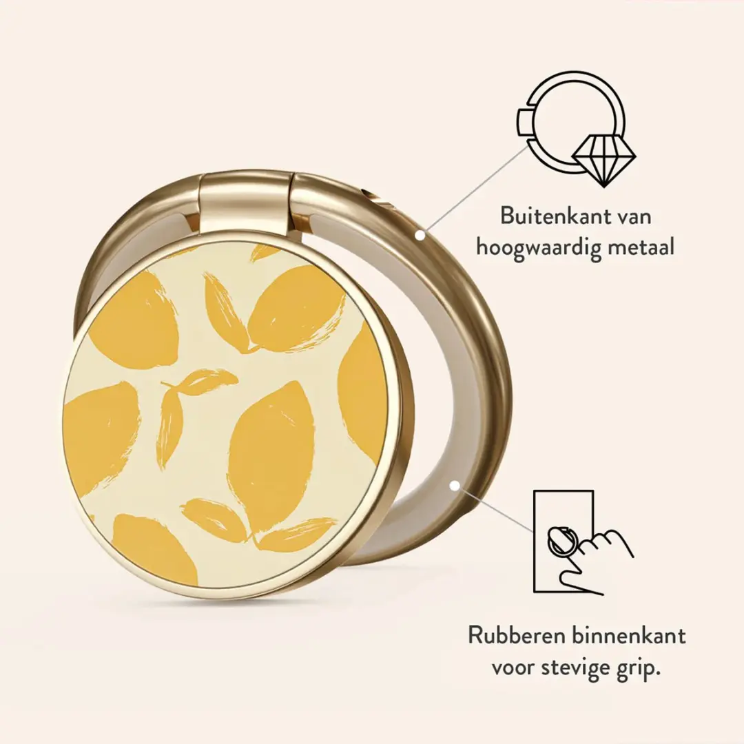 Burga Ringholder Gold Lemon Tart - Telefoonbutton