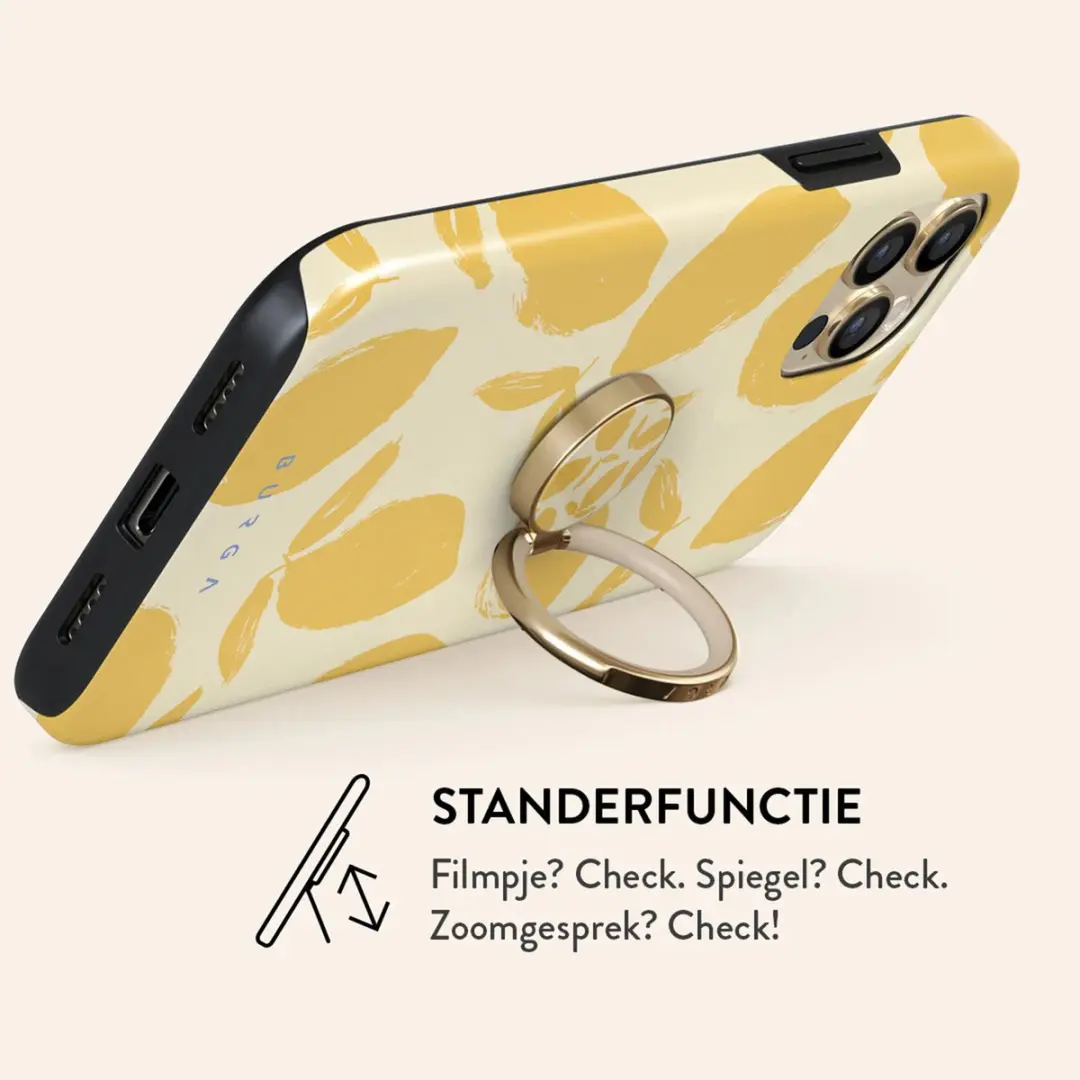 Burga Ringholder Gold Lemon Tart - Telefoonbutton