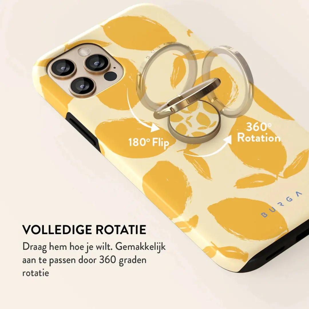 Burga Ringholder Gold Lemon Tart - Telefoonbutton