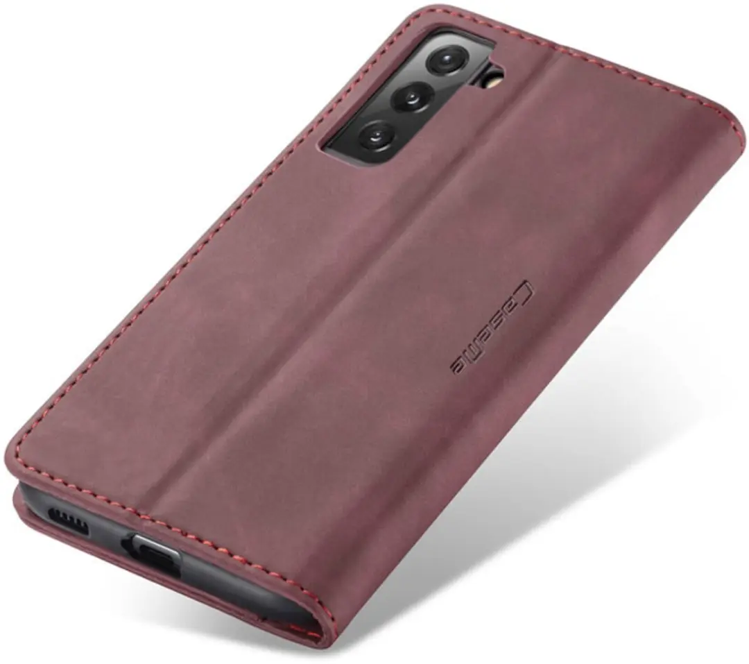 Caseme Galaxy S21 Plus Wallet Book Hoesje - Magneetsluiting Rood - G996-14