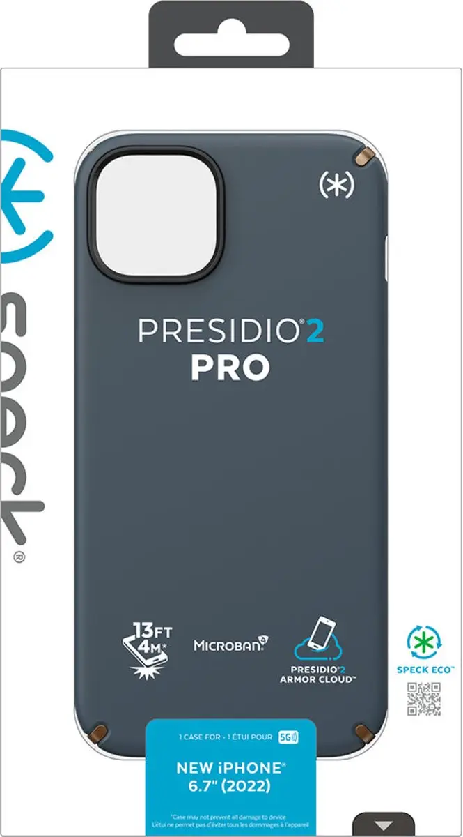 Speck Presidio2 Pro 150114-3068 Hoesje - iPhone 15/14 Plus - Grijs