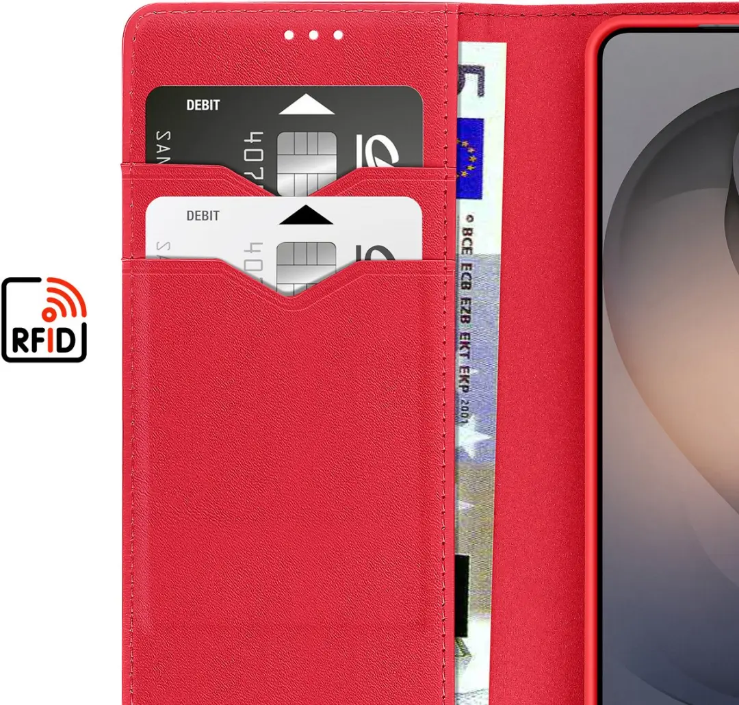 Dux Ducis Folio-IVO-RD-S26U Portemonneehoesje - Rood