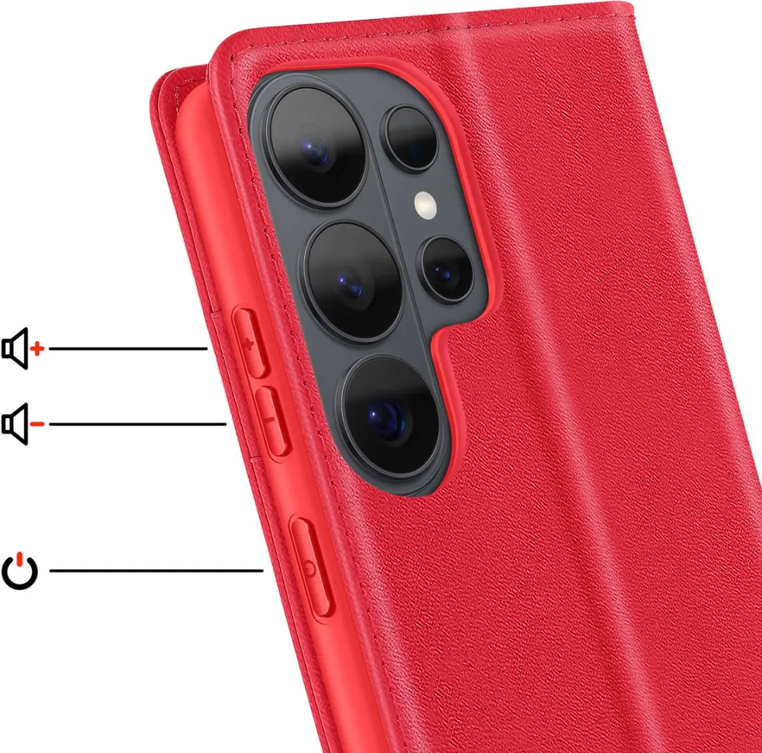 Dux Ducis Folio-IVO-RD-S26U Portemonneehoesje - Rood