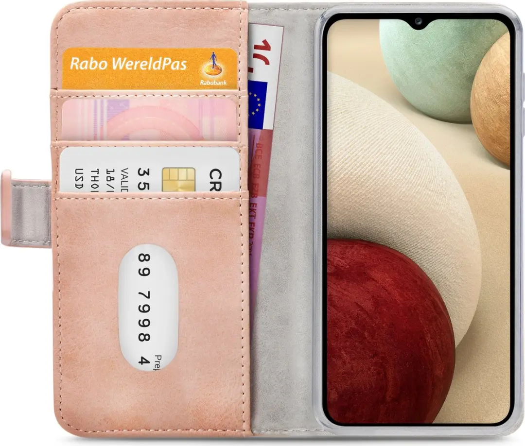 Mobilize Bookcase Hoesje Samsung Galaxy A12 - 4 Stuks - Roze