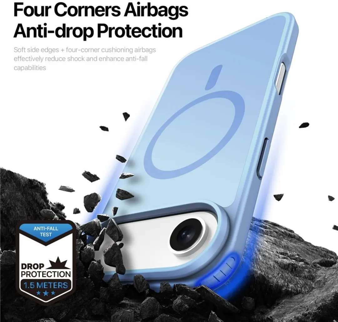 Dux Ducis Yind Series Hoesje iPhone Air - Mat Transparant - Blauw - MagSafe - afbeelding 6 van 6