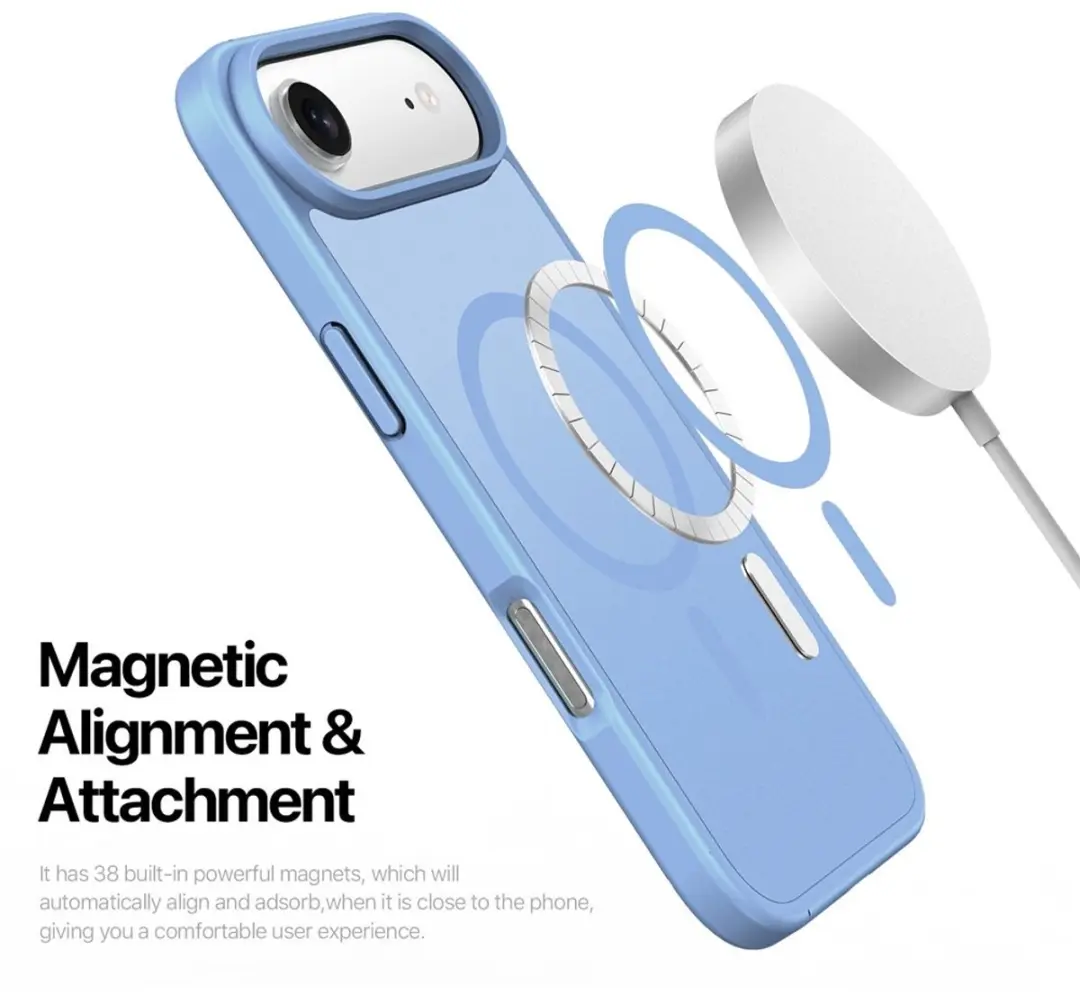 Dux Ducis Yind Series Hoesje iPhone Air - Mat Transparant - Blauw - MagSafe