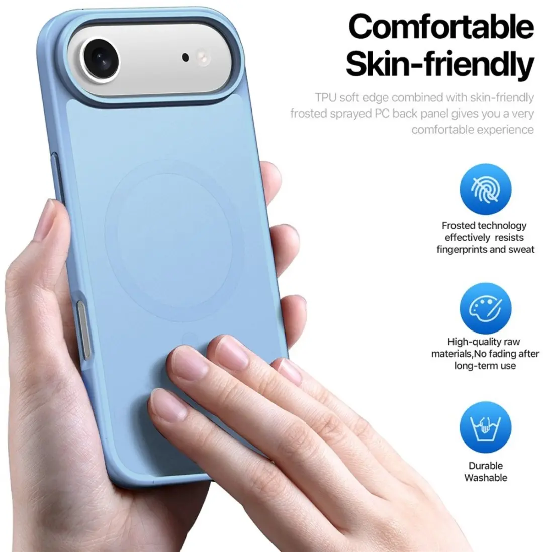 Dux Ducis Yind Series Hoesje iPhone Air - Mat Transparant - Blauw - MagSafe