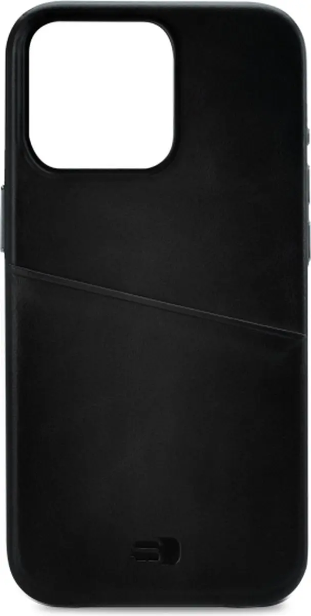Senza Pure Leather Cover iPhone 14 Pro - 1 Kaartvak - Zwart