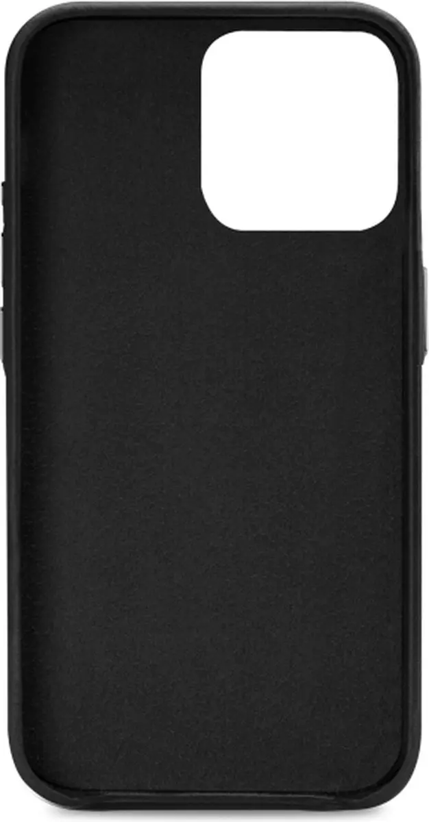 Senza Pure Leather Cover iPhone 14 Pro - 1 Kaartvak - Zwart