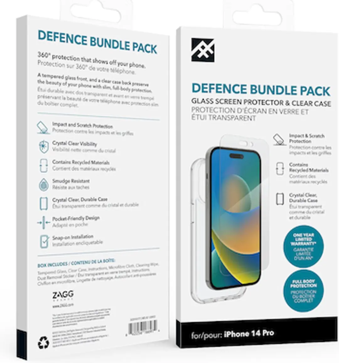 ZAGG iFrogz Defence Glass iPhone 14 Pro - Schermbeschermer