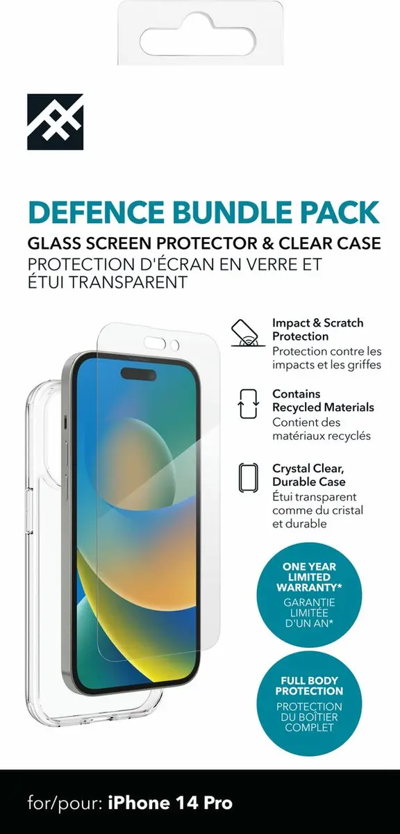 ZAGG iFrogz Defence Glass iPhone 14 Pro - Schermbeschermer