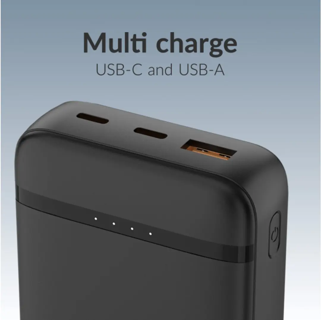 Mobilize Powerbank 20.000mAh MOB-PB-018 - 3x USB - 20W - Zwart