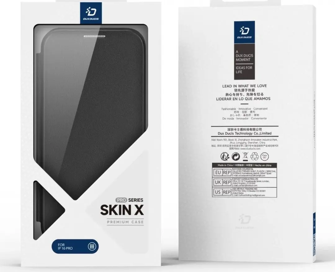Dux Ducis Skin Pro Telefoonhoesje iPhone 16 Pro - 2 Pasjes - Zwart