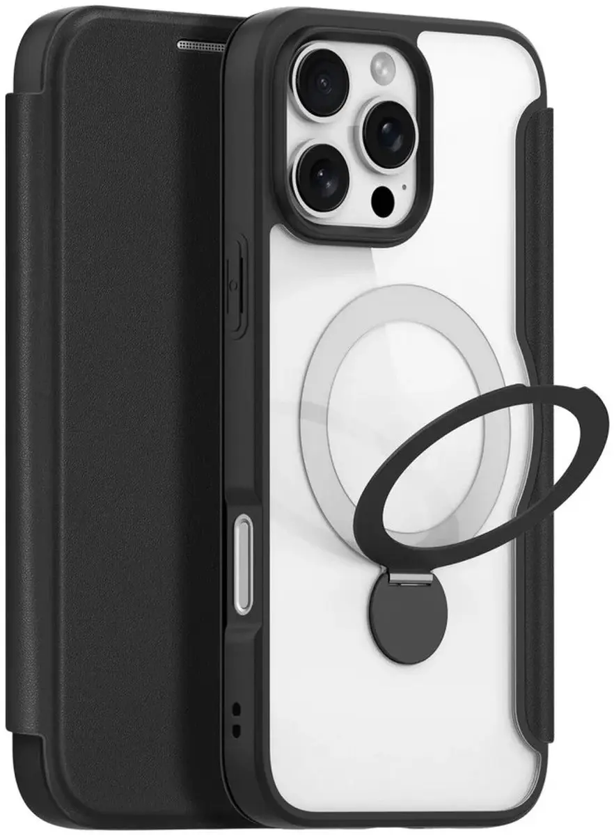 Dux Ducis Skin Pro Telefoonhoesje iPhone 16 Pro - 2 Pasjes - Zwart