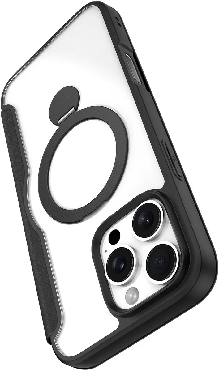 Dux Ducis Skin Pro Telefoonhoesje iPhone 16 Pro - 2 Pasjes - Zwart