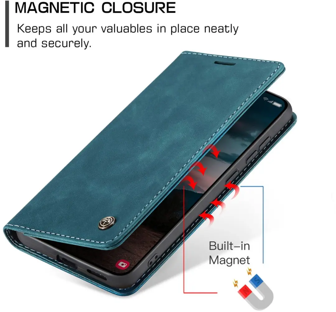 Caseme 013 Book Case Hoesje Samsung Galaxy S26 Plus - Blauw