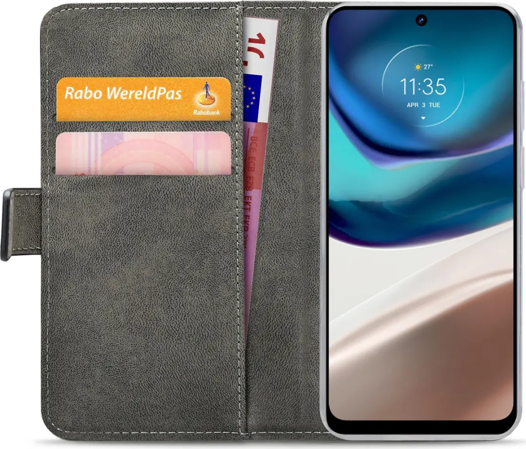 Mobilize Classic Gelly Wallet Bookcase Motorola Moto G42 - Zwart