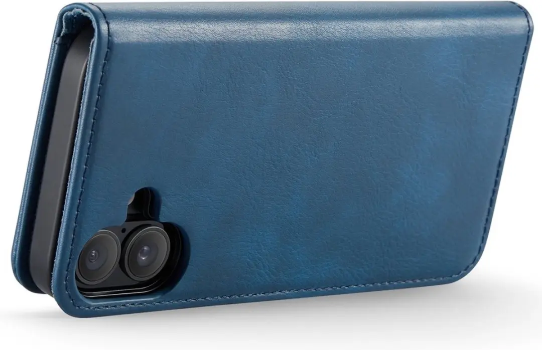 DG.MING iPhone 16 Hoesje Blauw - 2-in-1 Book Case
