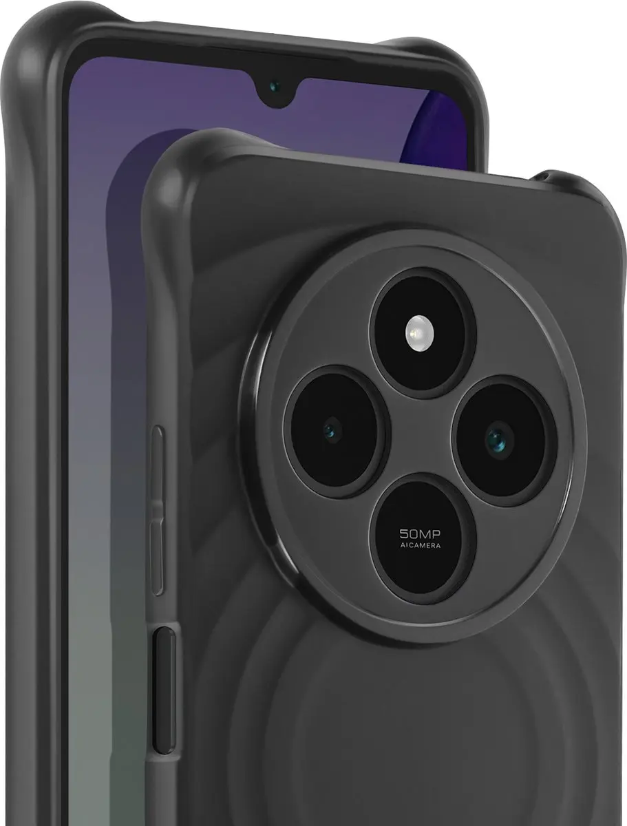 Imak Siliconenhoesje Xiaomi Poco C75 - Zwart